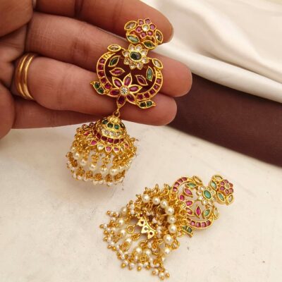 Kempu stone earrings