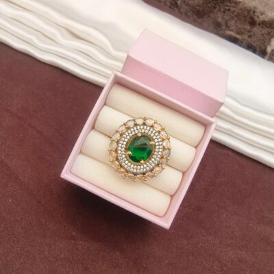 Daimond look adjustable finger ring