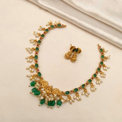 Lakshmi devi simple neck set