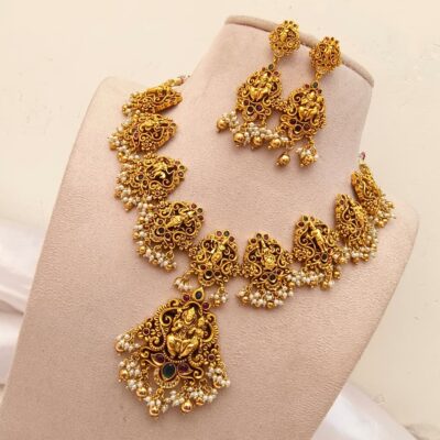 Antique finishing Dasavthram neck set