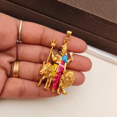 Lamineted  Enamel Ardhanarishvara Pendent