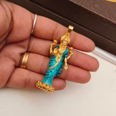 Lamineted Goddess Lakshmi pendant