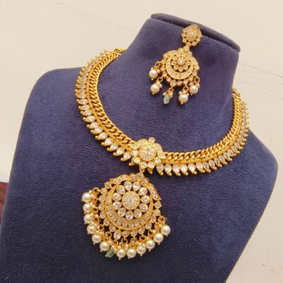 Gold Inspired Jilebi Necklace