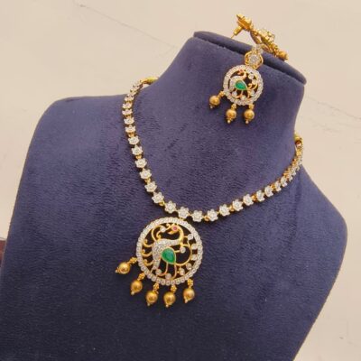 Daimond Inspired Simple Neck set
