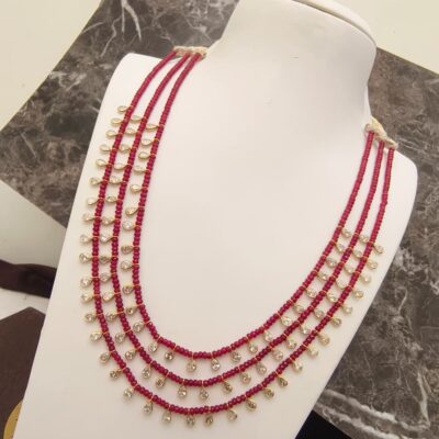 Three-Layered Beads & Polki Haaram