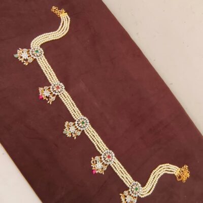 Daimond Finishing Swaroski Peral Hipchain