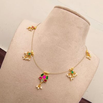 Jada Kundan Lotus Invisable Chain