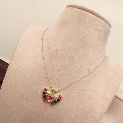 Butterfly  Jada Kundan Invisable Chain